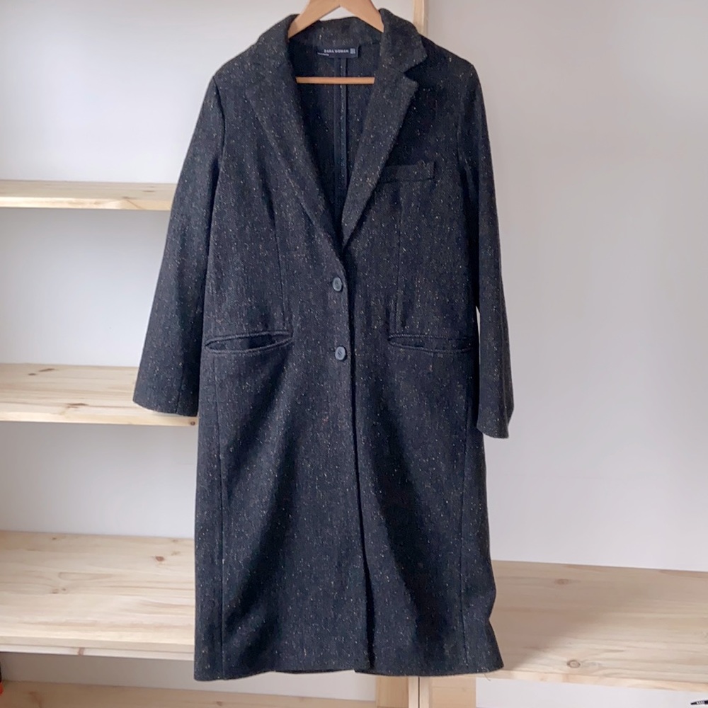 Zara Woman Brown Tweed three quarter length jacket